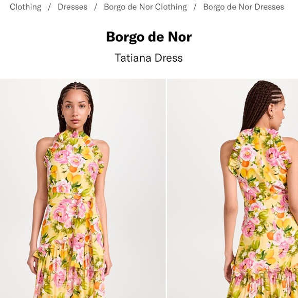 Borgo De Nor Tatiana Dress Lemon Italian Dress